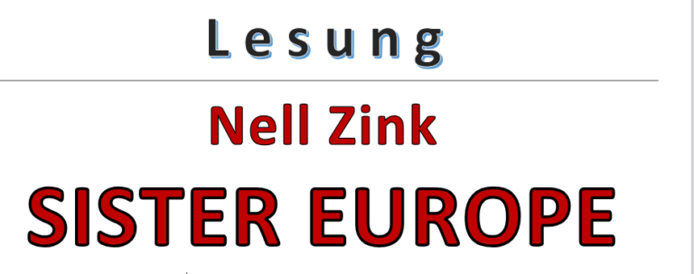 Lesung: Nell Zink
