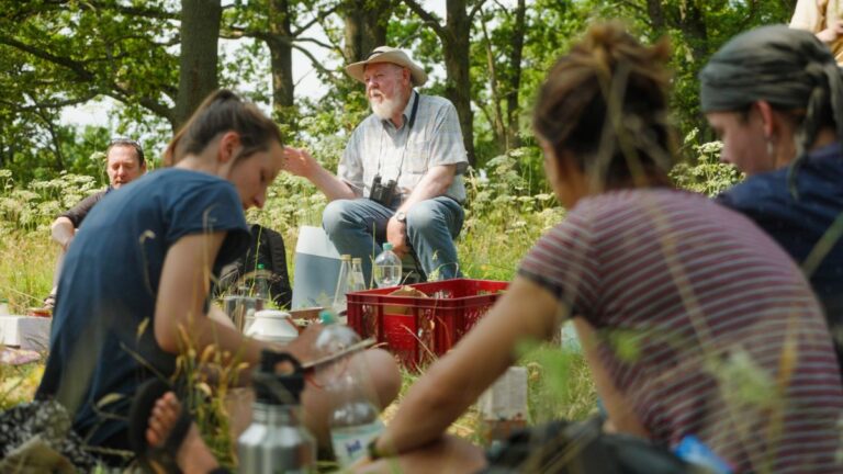 Mann der anderen Menschen etwas erzählt