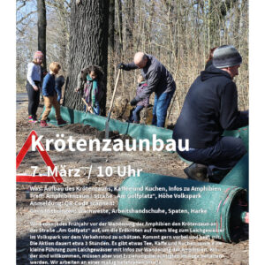 Plakat Krötenzaunbau