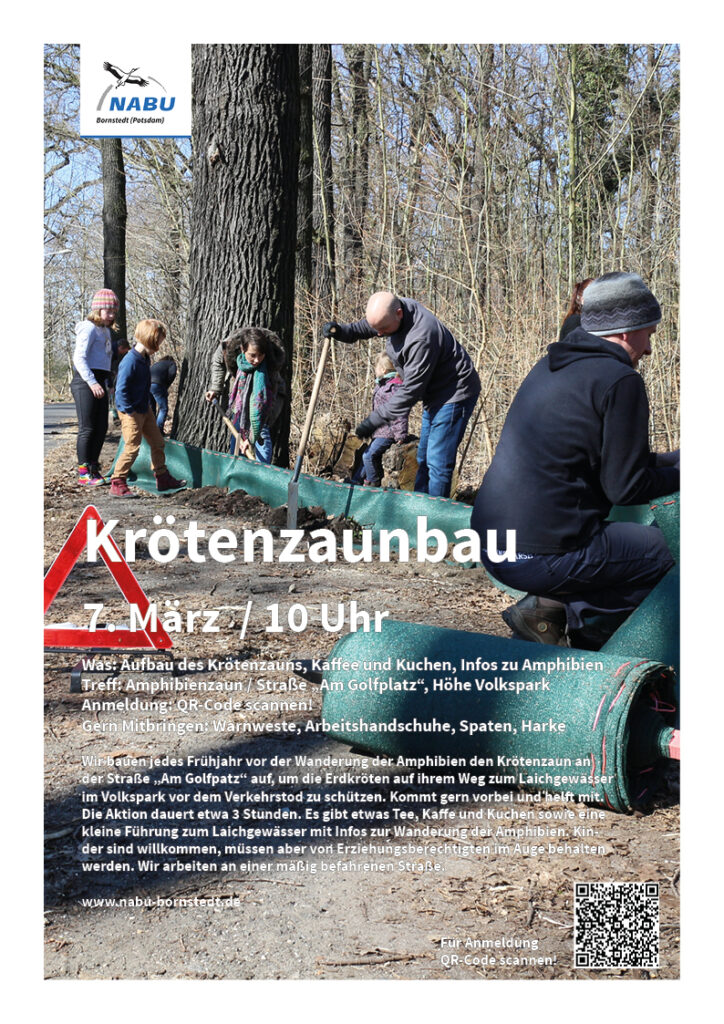 Plakat Krötenzaunbau